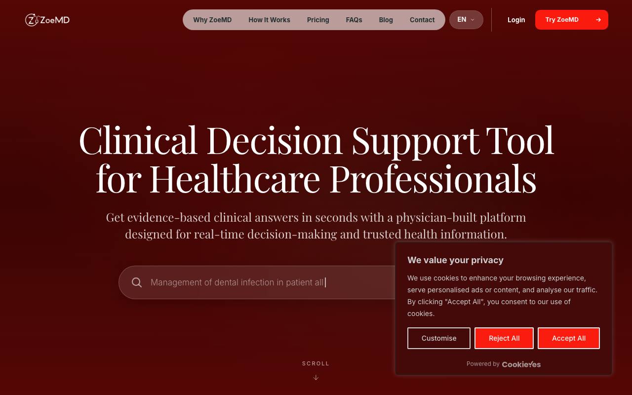 ZoeMD screenshot