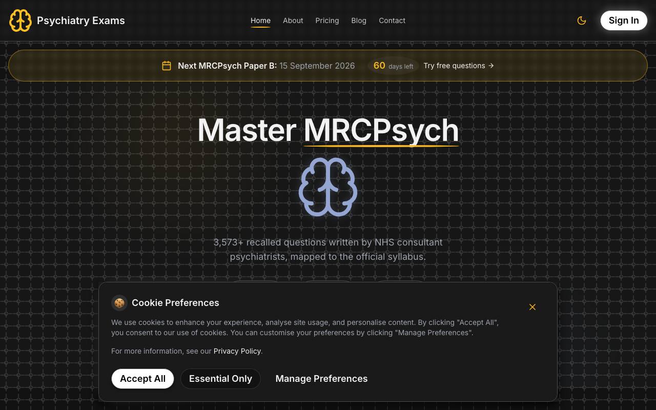 Psychiatry Exams screenshot