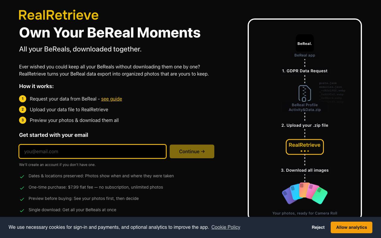 RealRetrieve screenshot