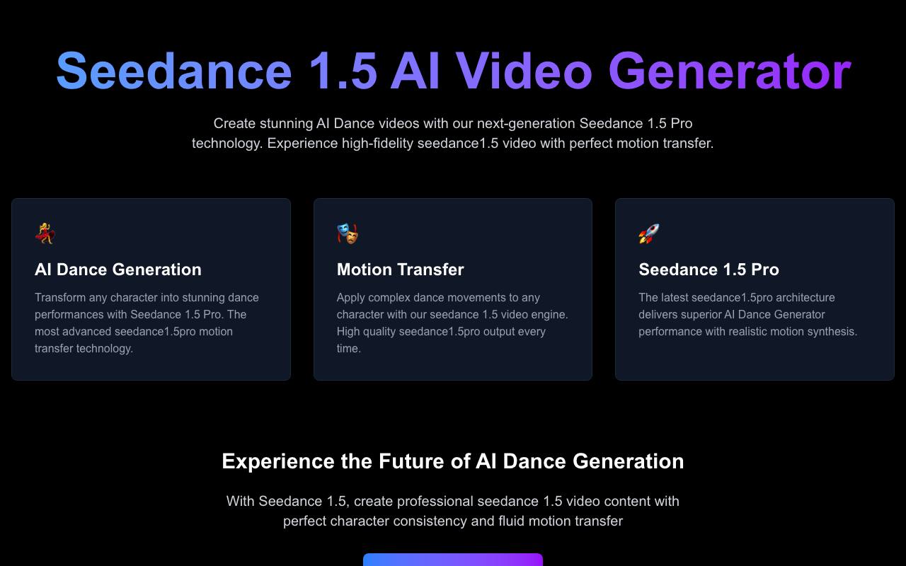 Seedance 1.5 screenshot