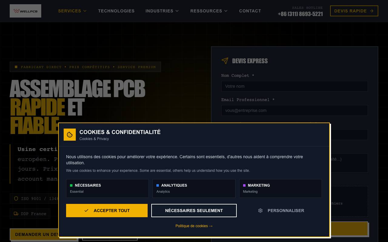 Usine de fabrication de circuit imprimé (PCB) screenshot