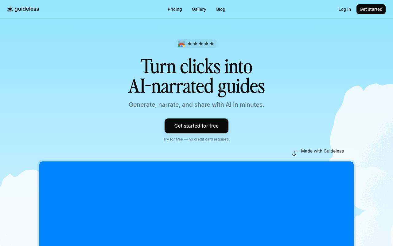 Guideless screenshot