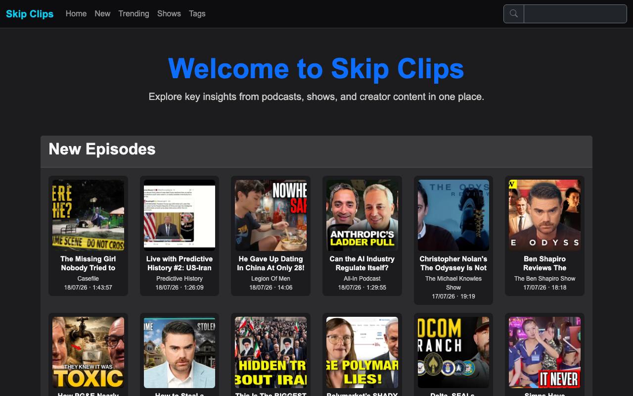 Skipclips screenshot