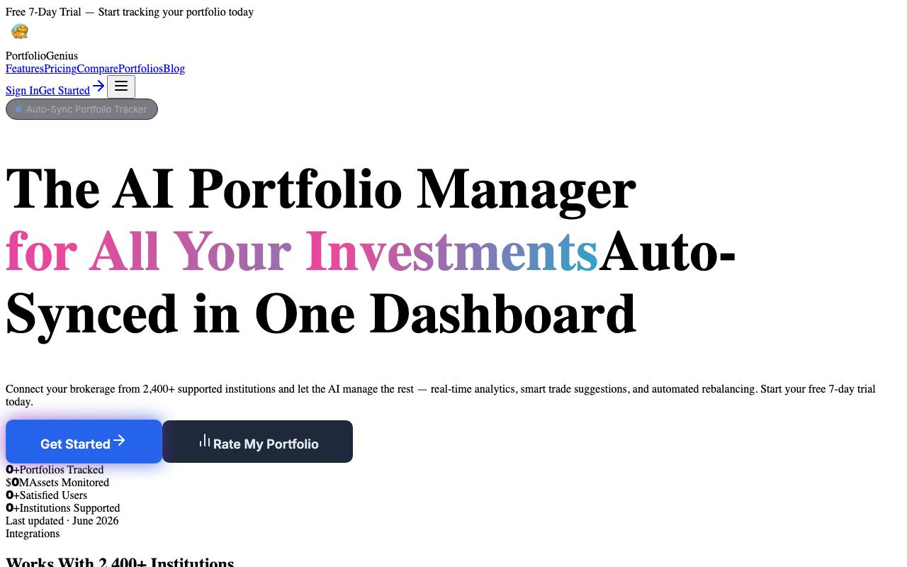 Portfolio Genius screenshot