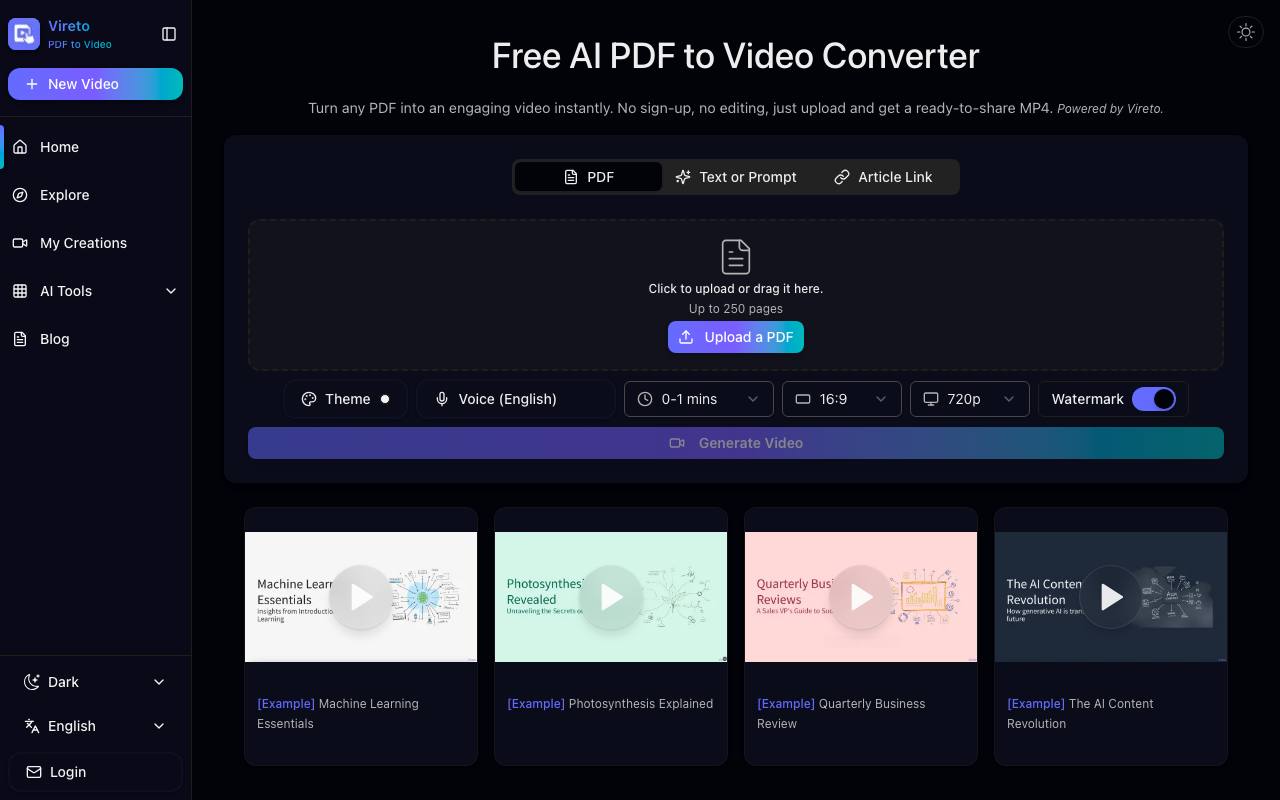 PDF to Video screenshot
