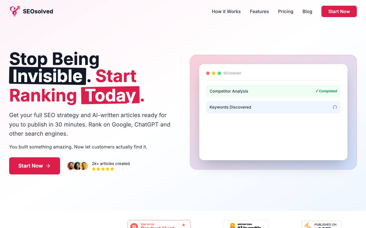 SEOsolved screenshot