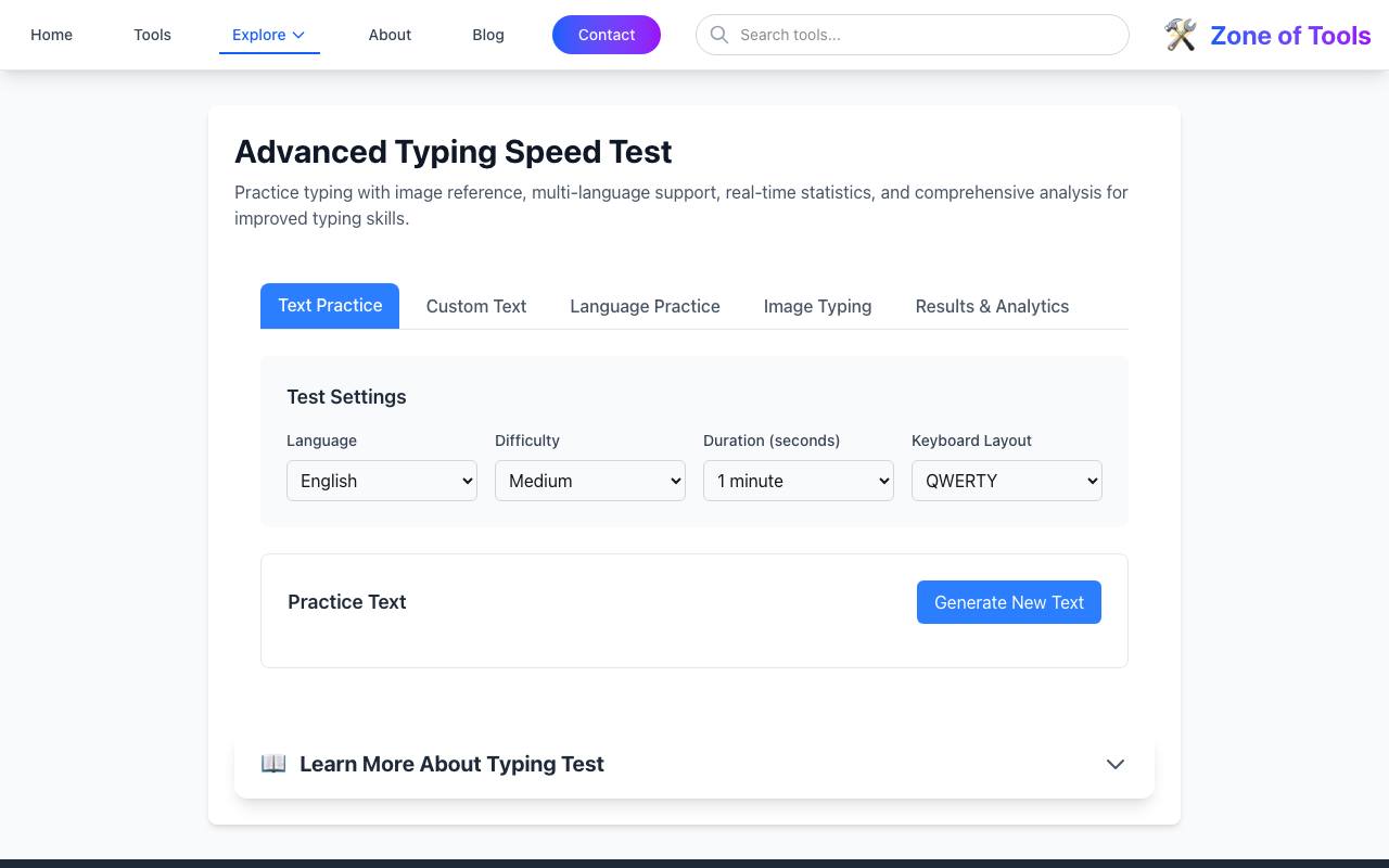 Typing Test screenshot