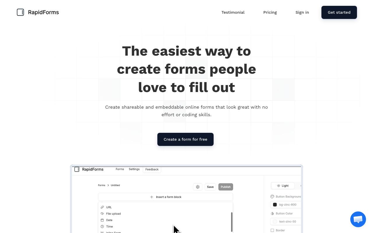 RapidForms screenshot