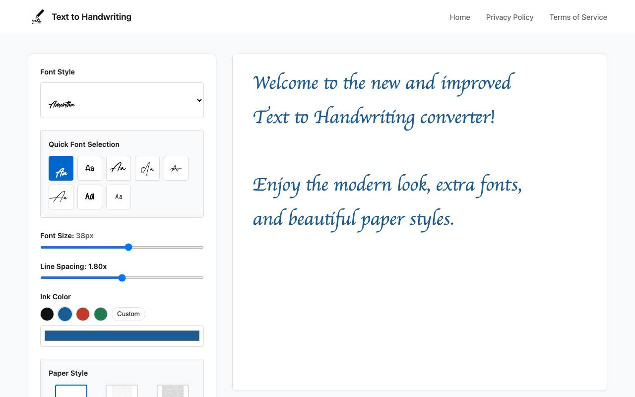 Text To Handwriting screenshot