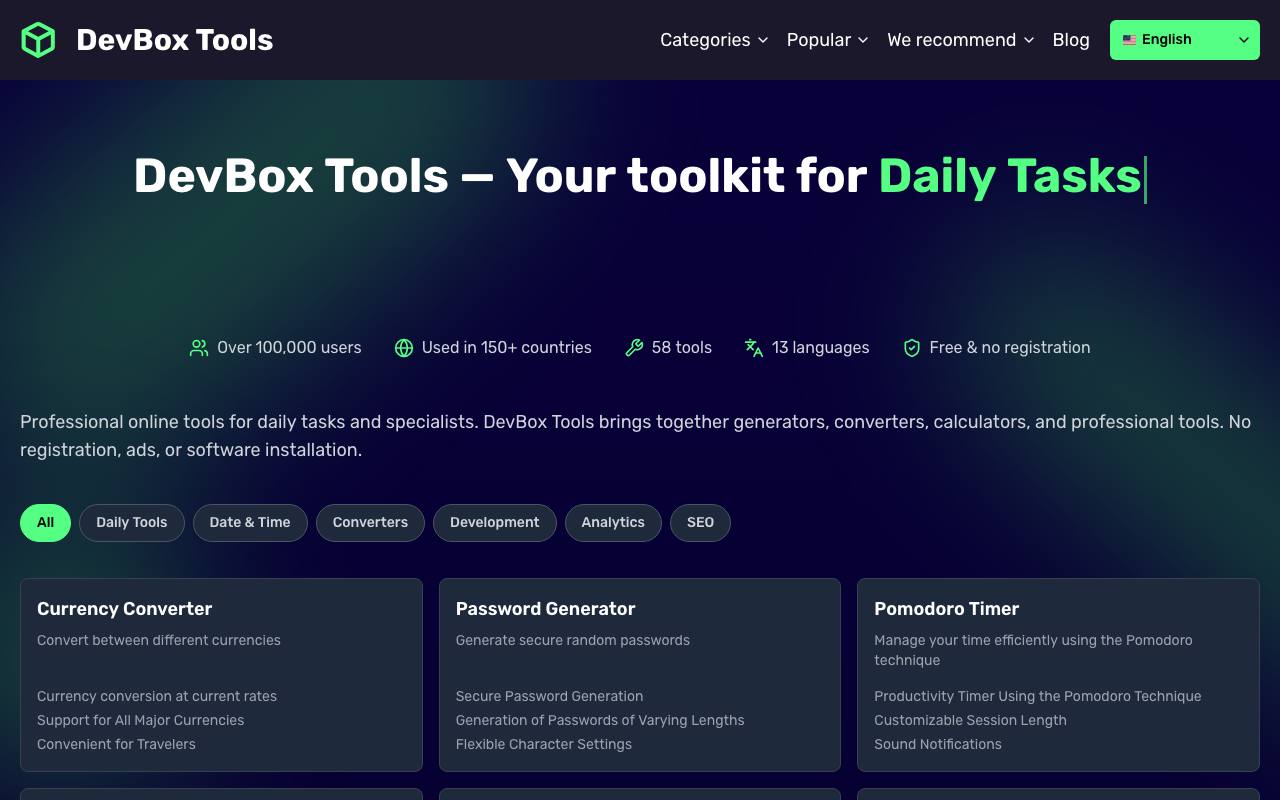 DevBox Tools screenshot