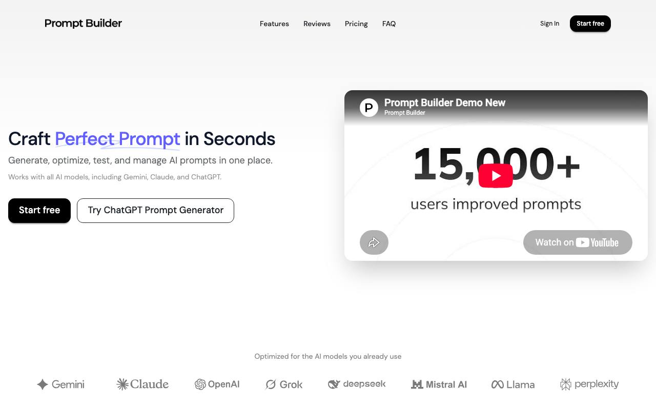 PromptBuilder screenshot