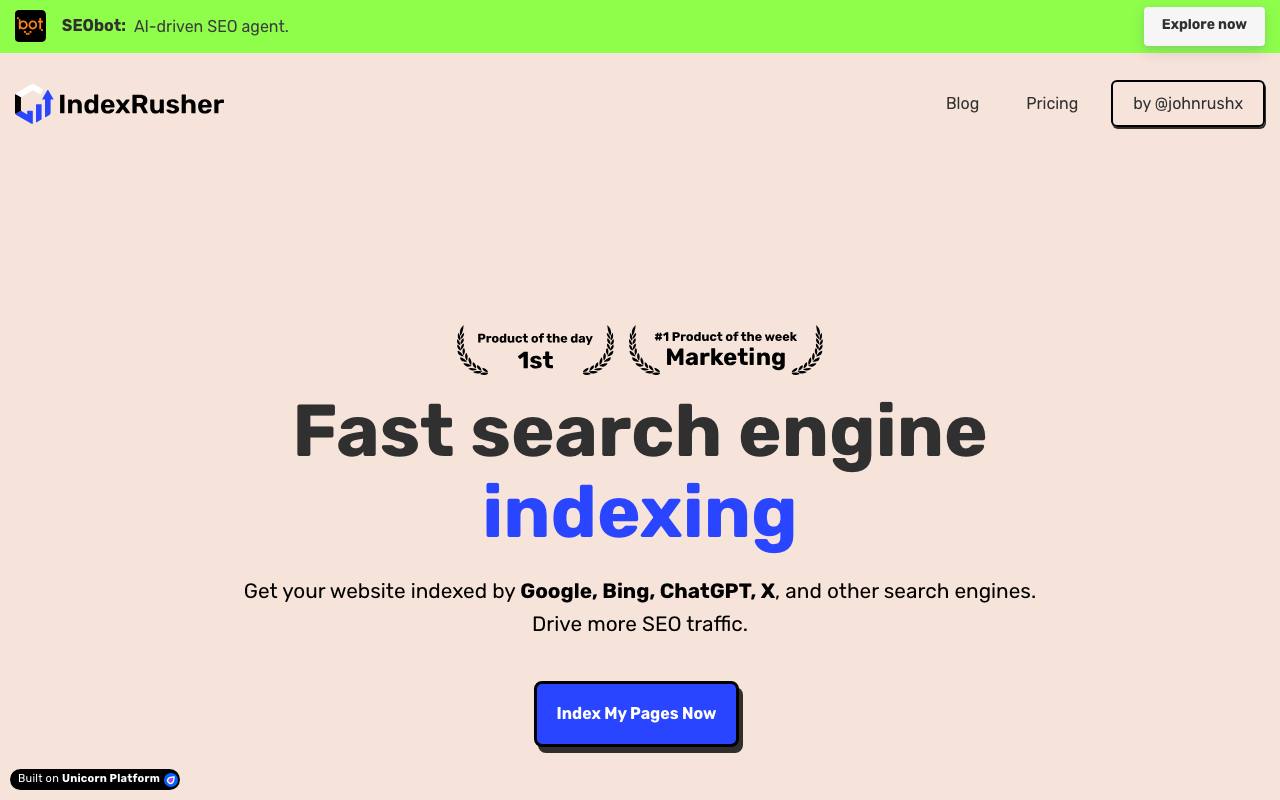 IndexRusher screenshot