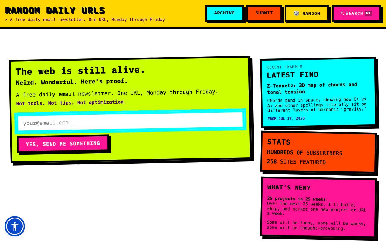 Random Daily Urls screenshot