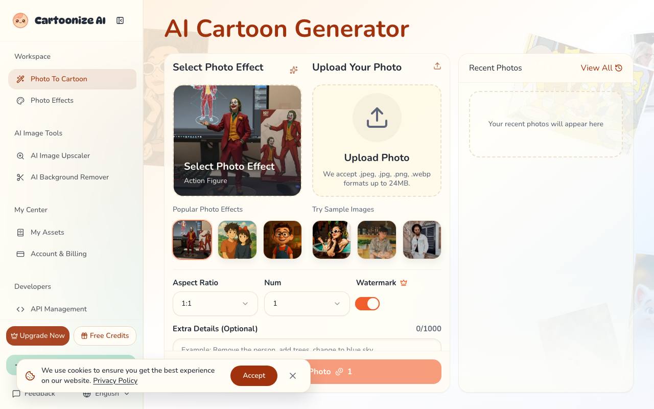 Cartoonize AI screenshot