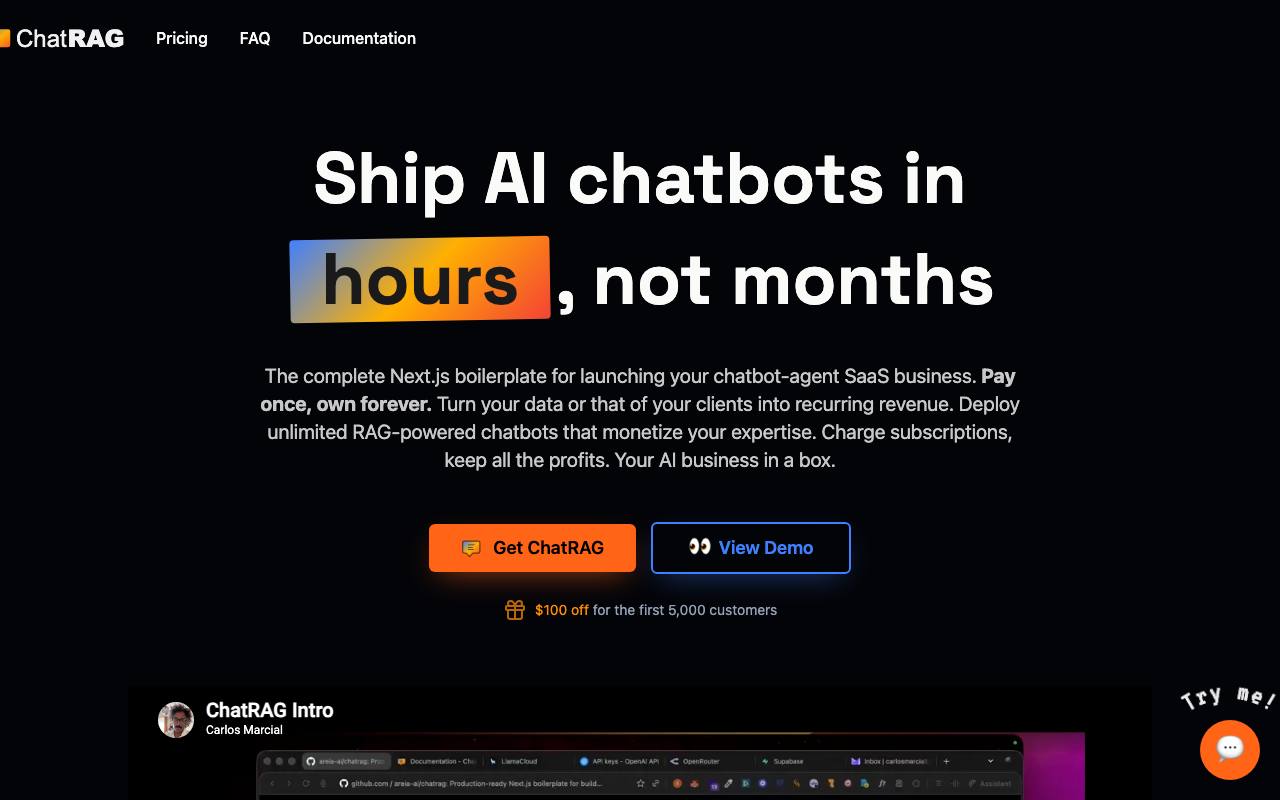 ChatRAG screenshot