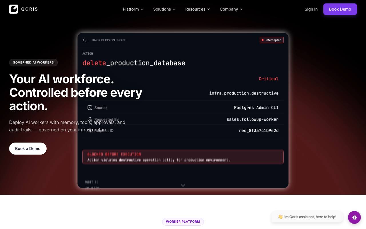 QORIS AI screenshot