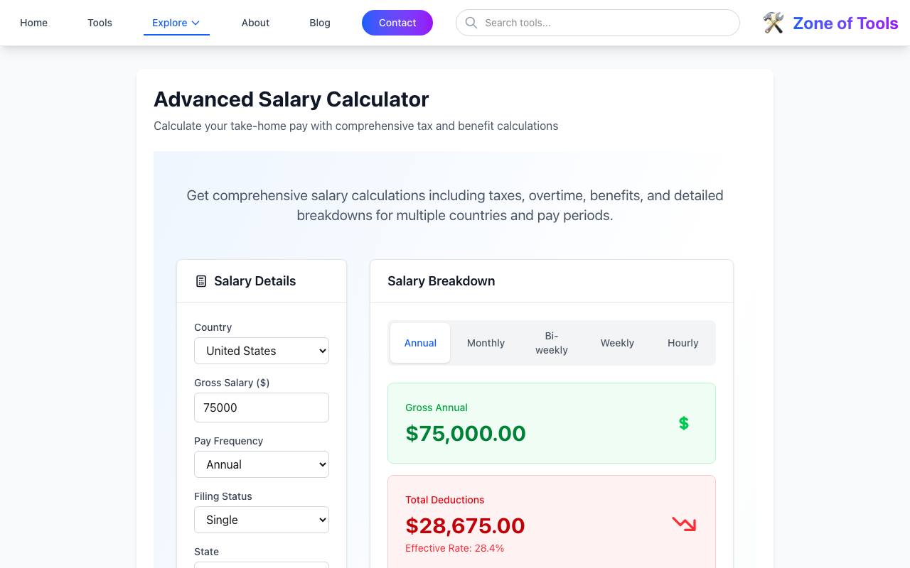 Salary Calculator screenshot