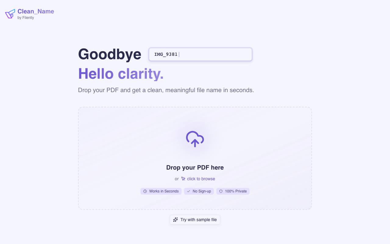 Clean_Name screenshot