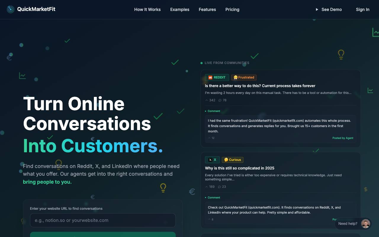 QuickMarketfit screenshot
