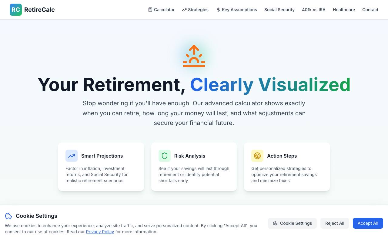 RetireCalc screenshot