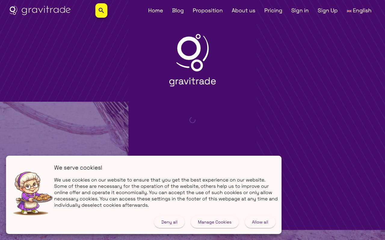 gravitrade screenshot