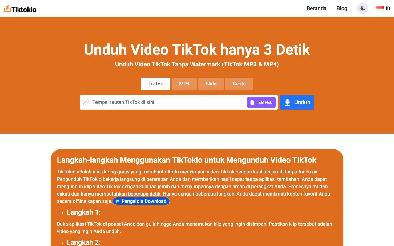 tiktokio com download screenshot