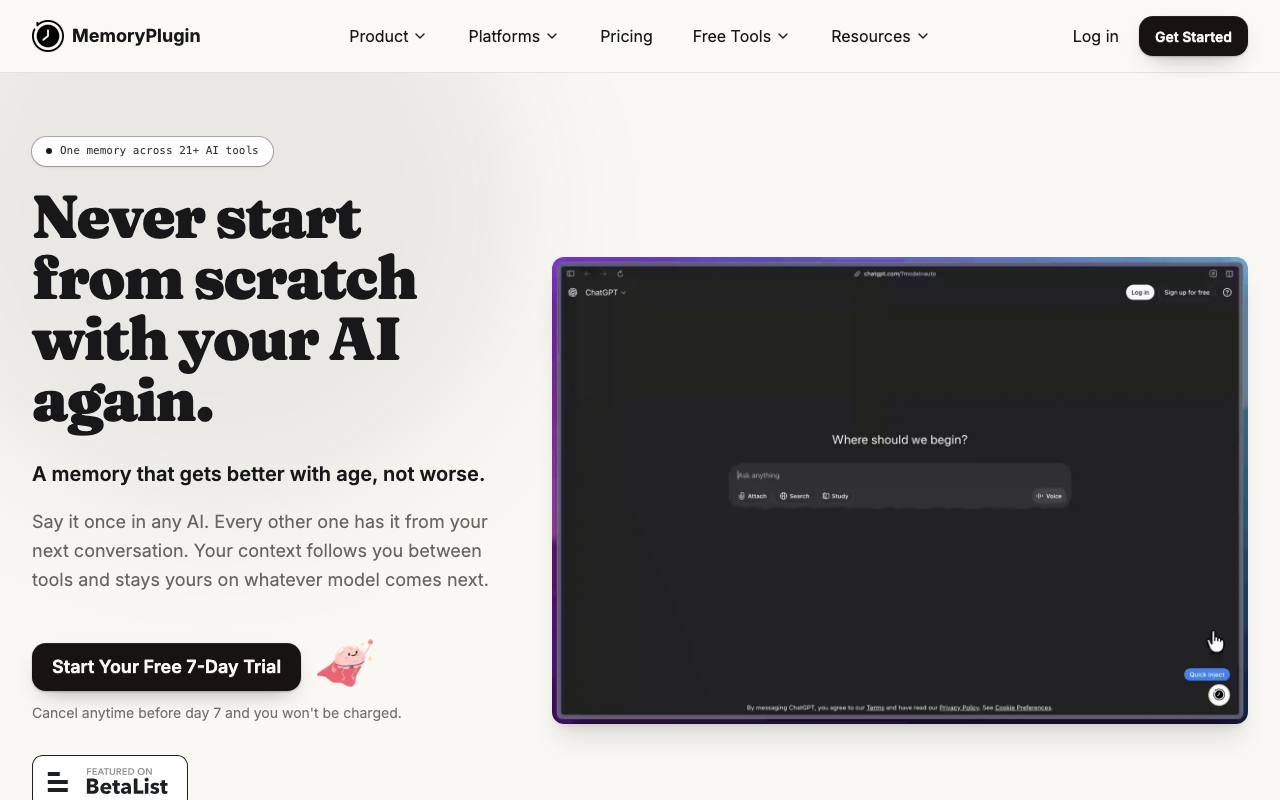 MemoryPlugin screenshot