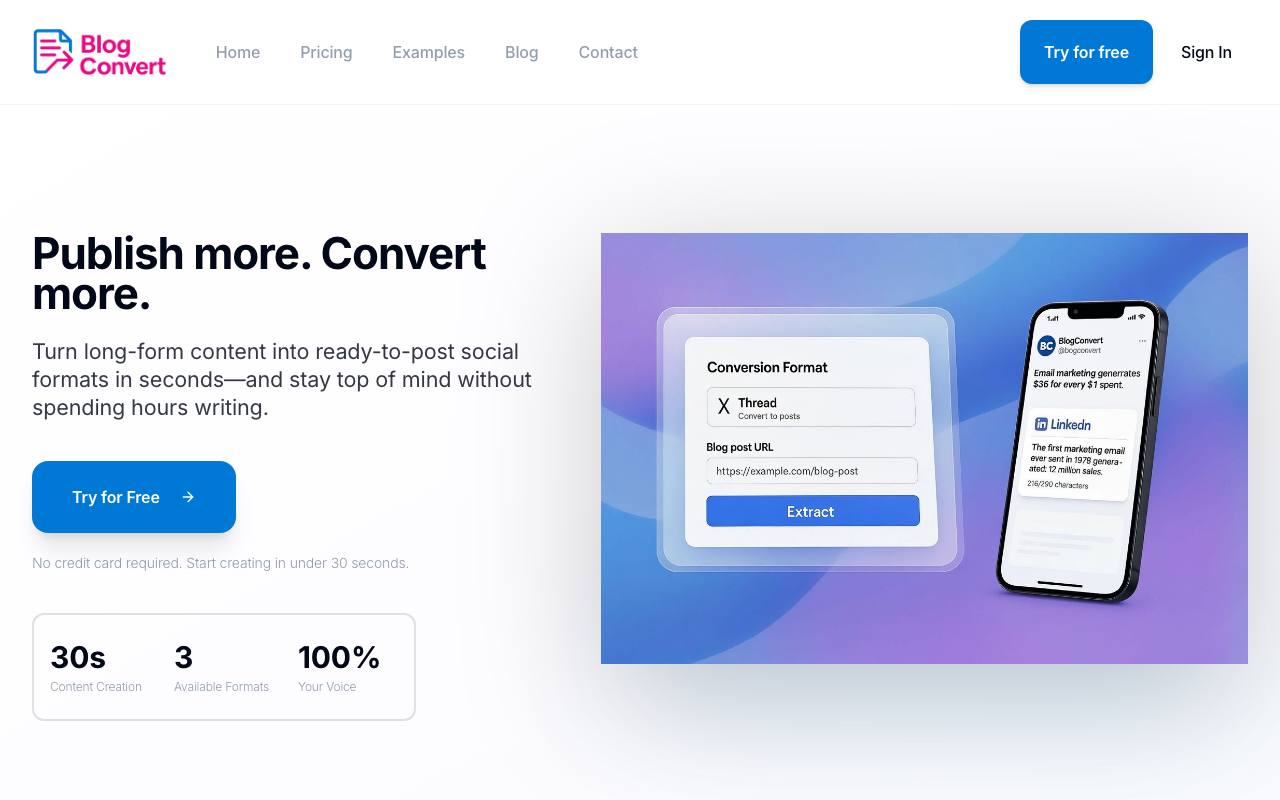 Blogconvert screenshot