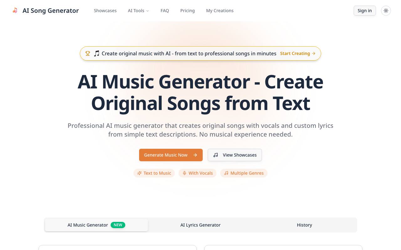 AI Music Generator – Create Songs from Text with AI screenshot
