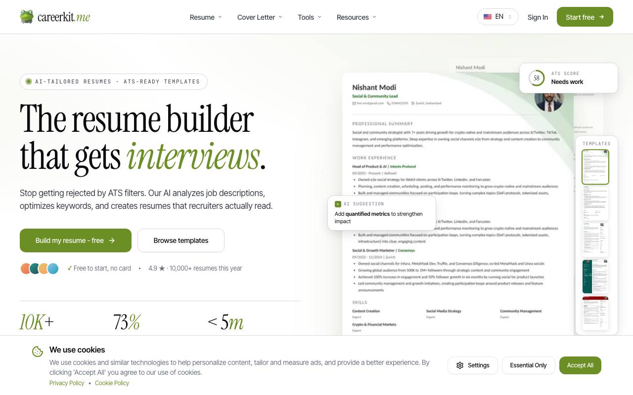 Careerkit.me screenshot
