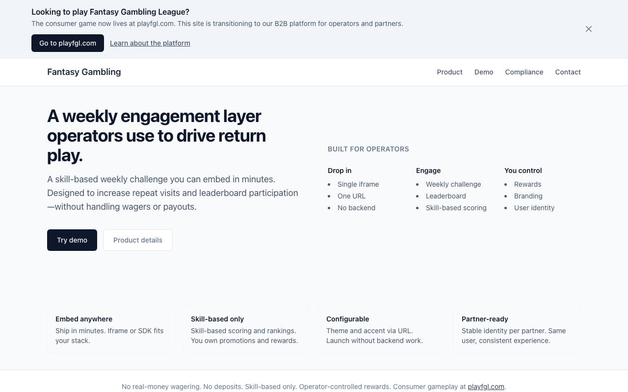 Fantasy Gambling League screenshot
