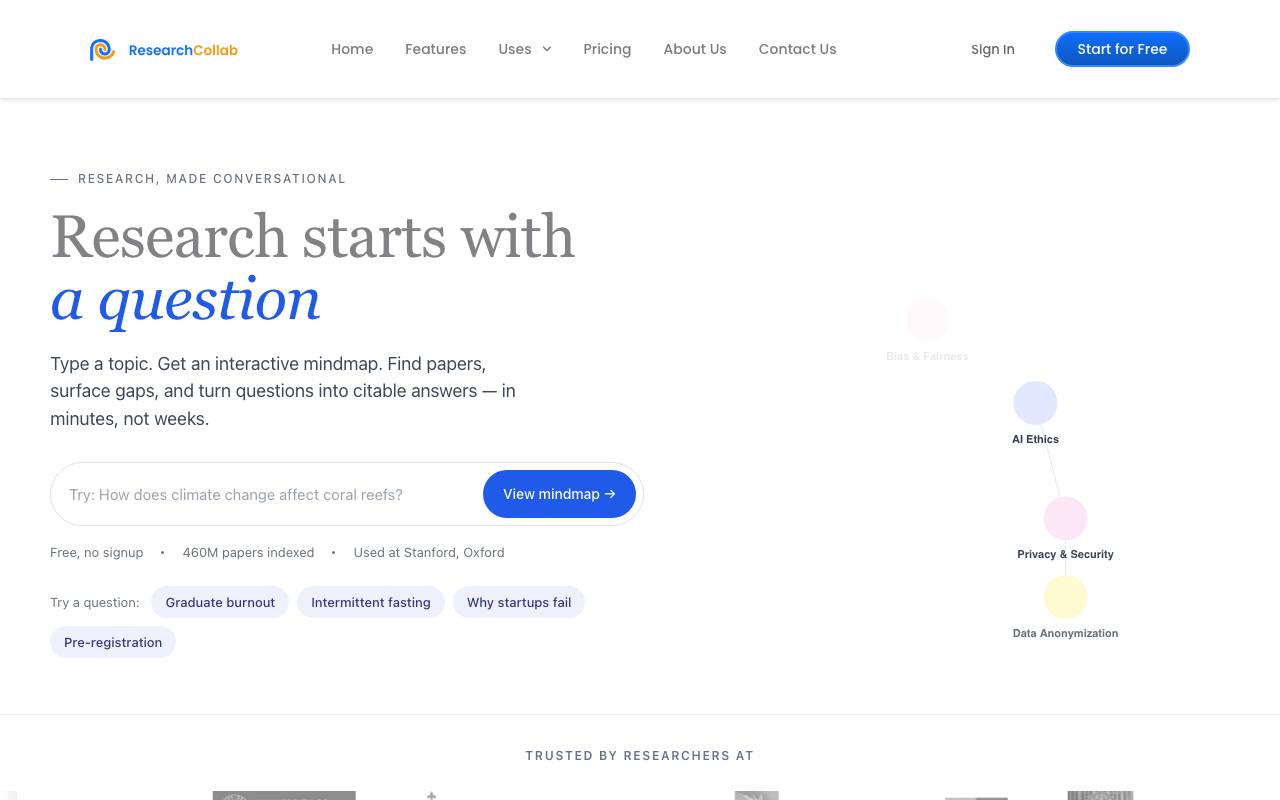 ResearchCollab.ai screenshot