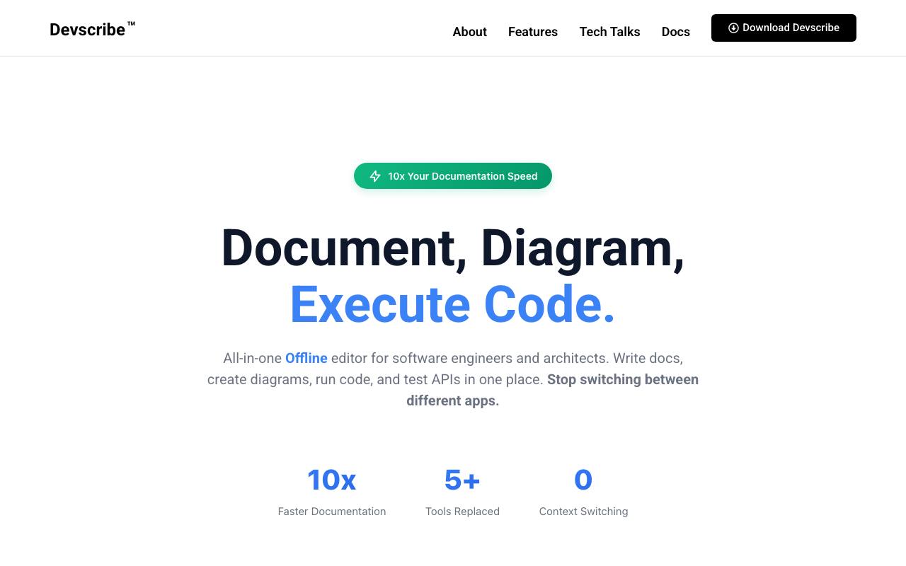 DevScribe screenshot