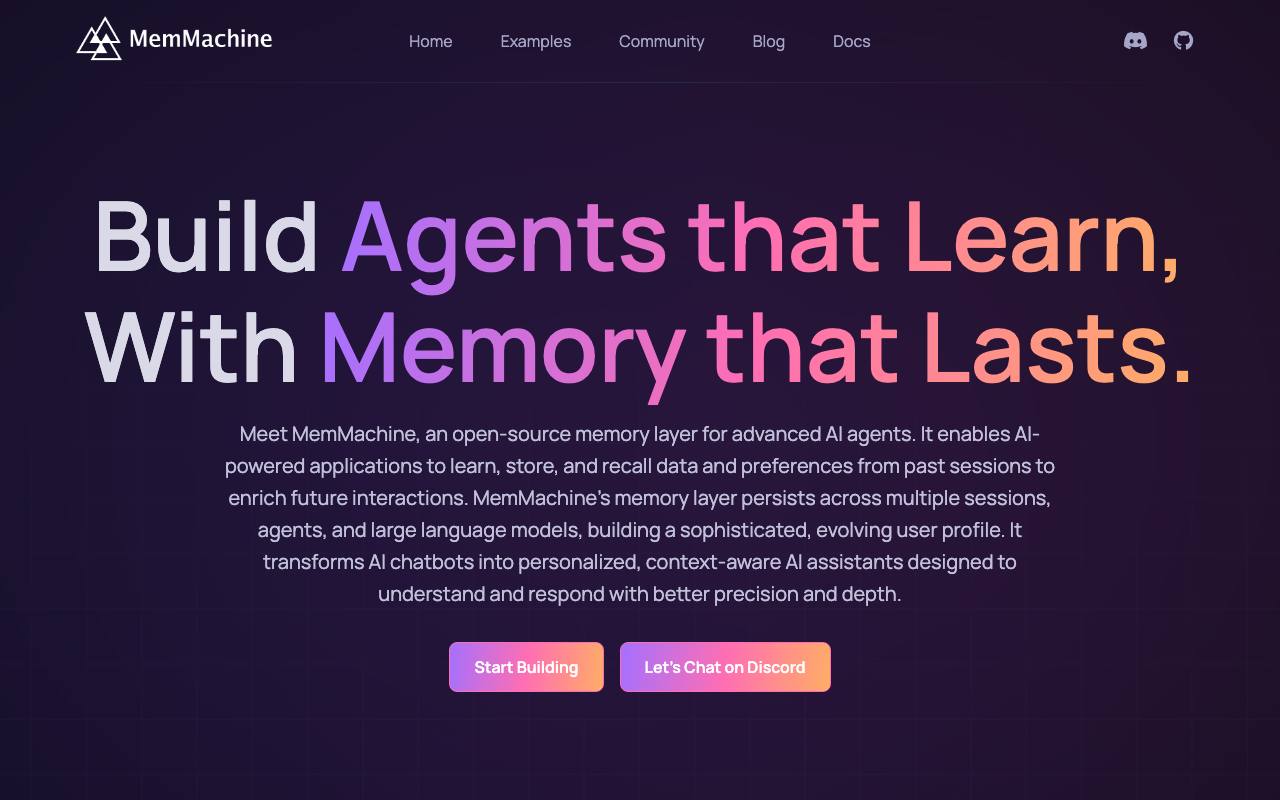 MemMachine screenshot