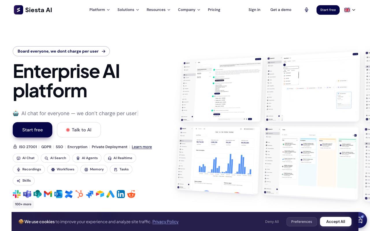 Siesta AI screenshot