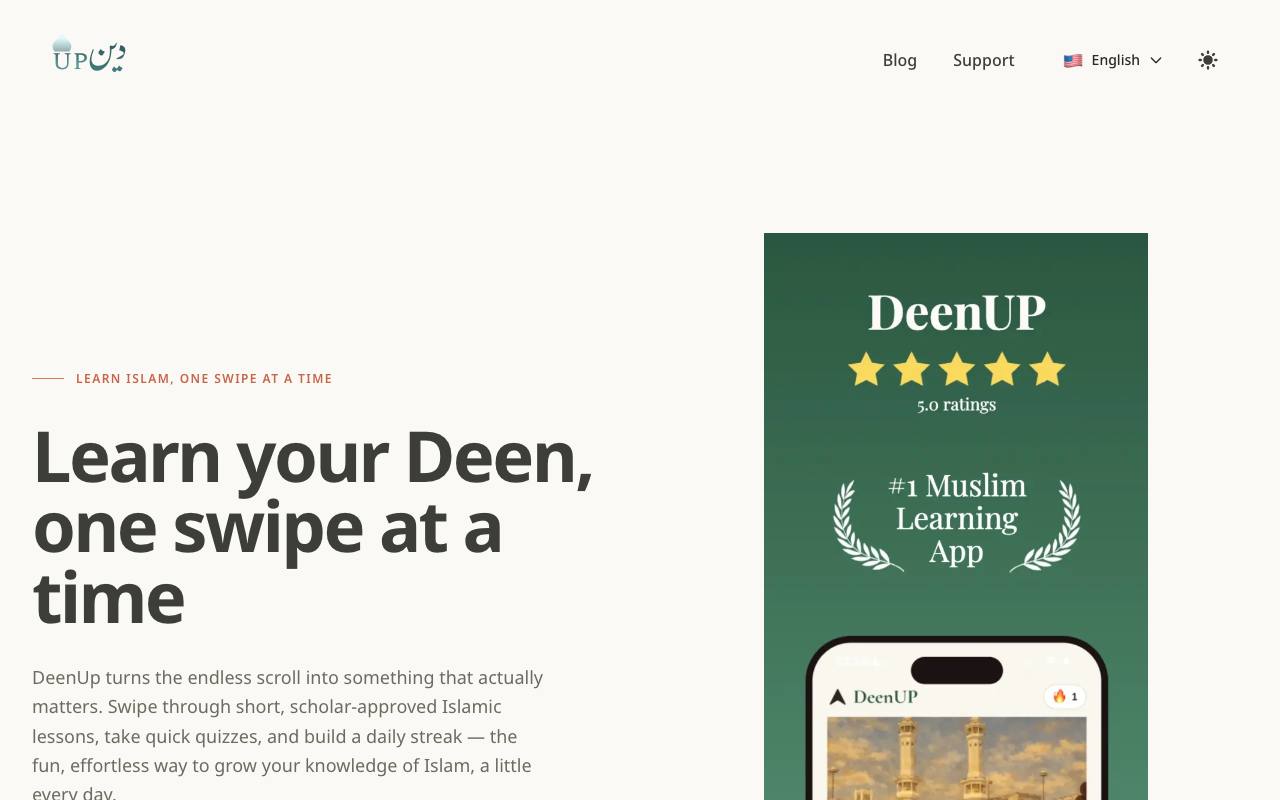 DeenUp screenshot