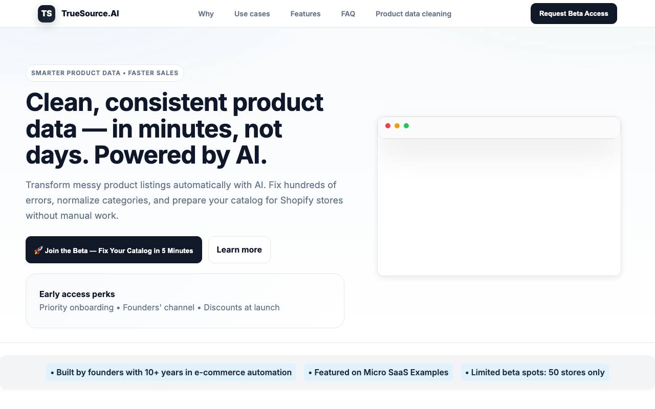 TrueSource.AI screenshot