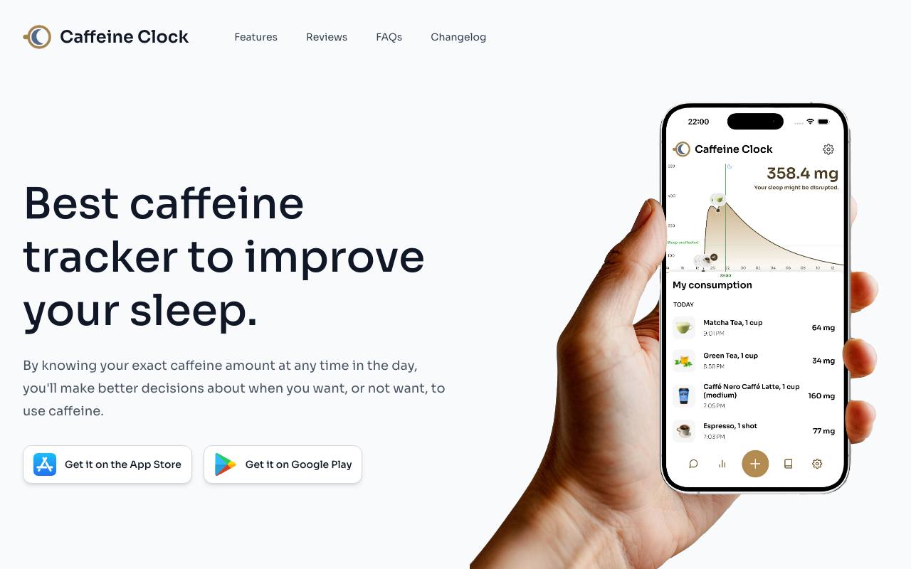 Caffeine Clock screenshot