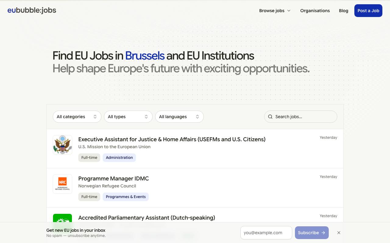 Jobs in Brussels screenshot