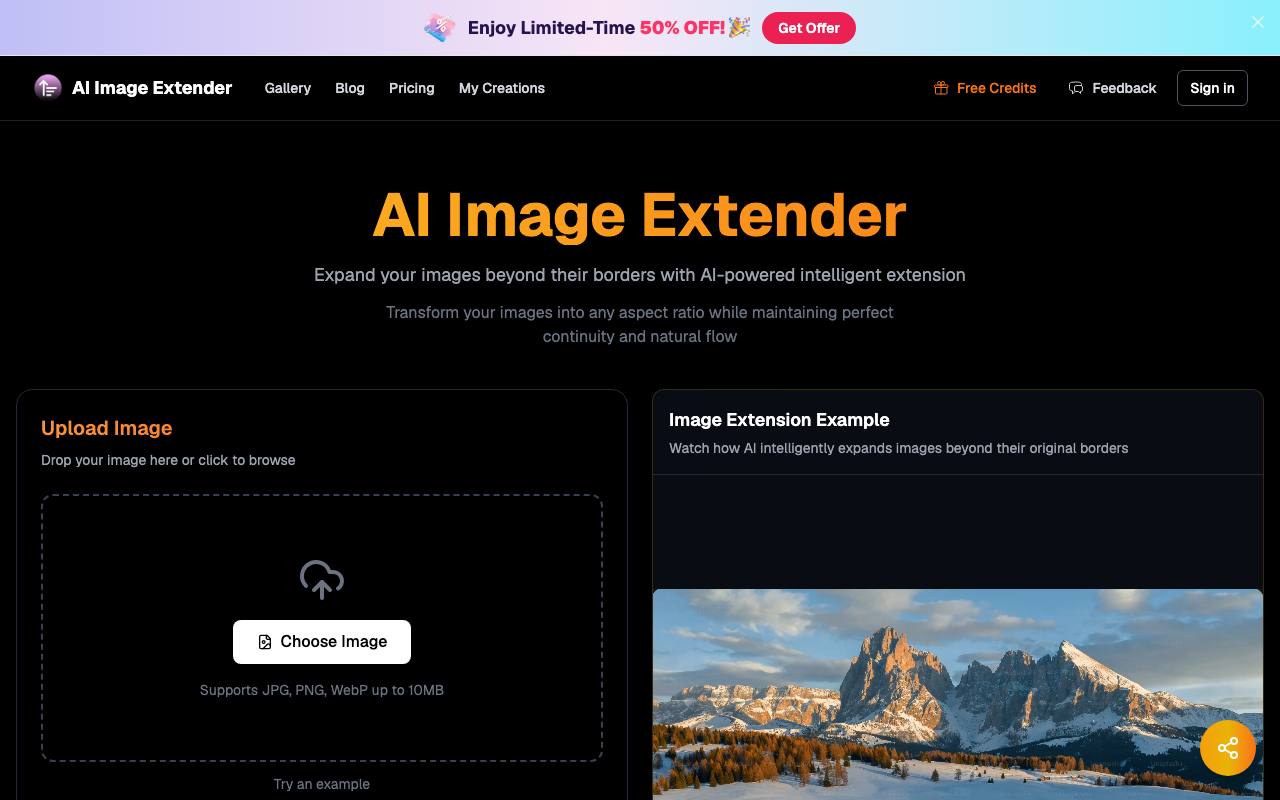 ai image extender screenshot