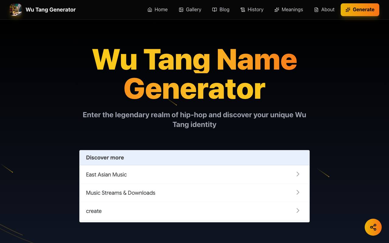 wu tang name generator screenshot