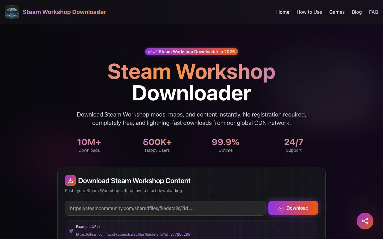 steam workshop downloader screenshot
