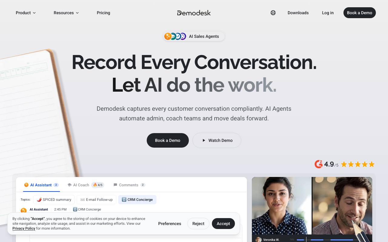 Demodesk screenshot