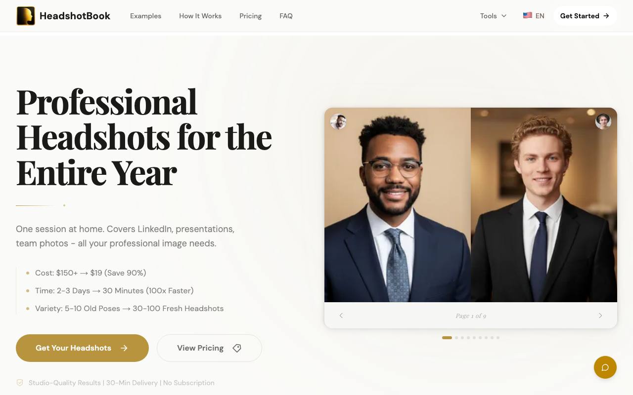 headshotBook screenshot