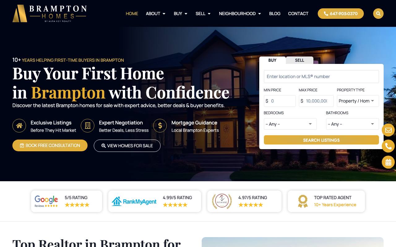 Brampton Homes screenshot