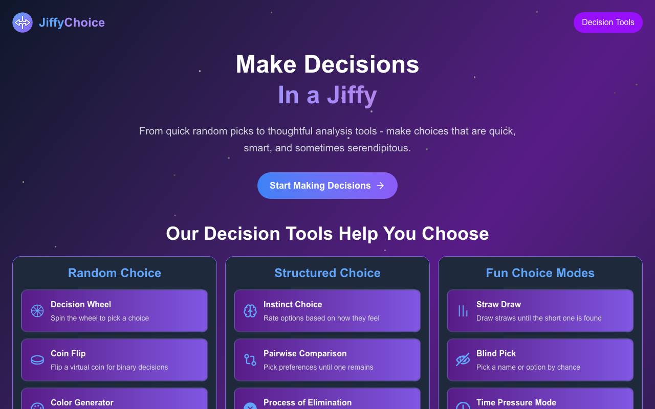 JiffyChoice screenshot