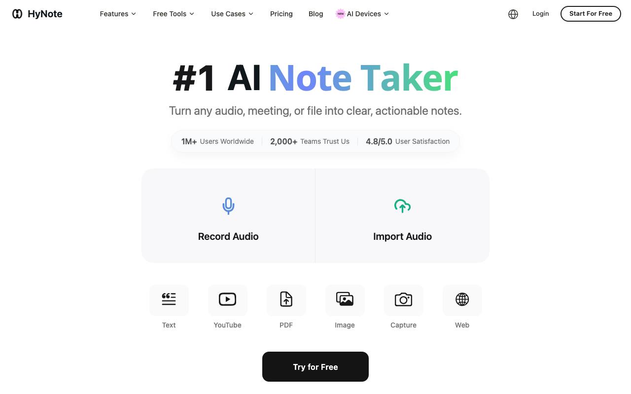 HyNote AI screenshot