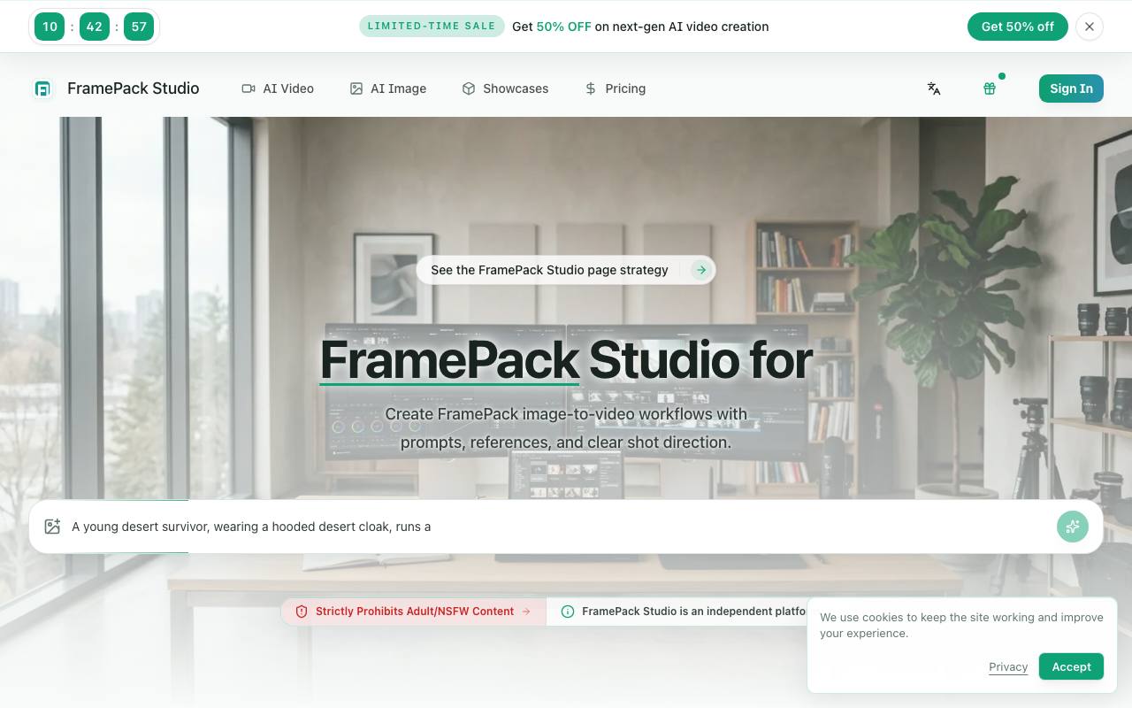 FramePack Studio screenshot