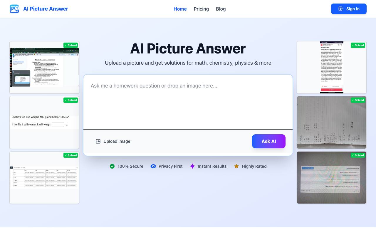 Ai Picture Answer screenshot