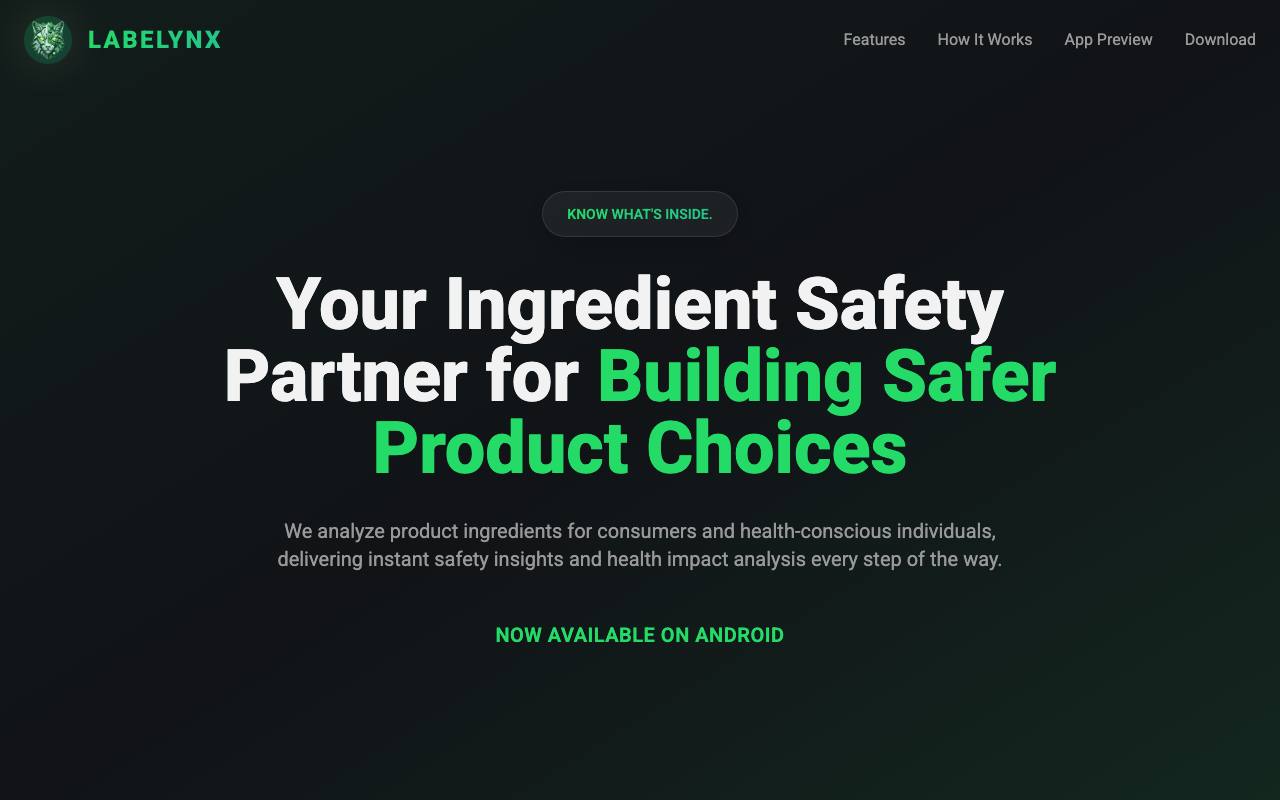 Labelynx – Ingredient Analyzer screenshot